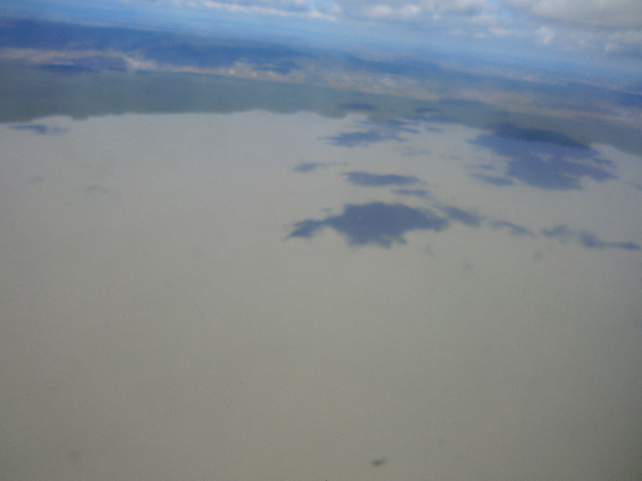 shadow of clouds on a lake